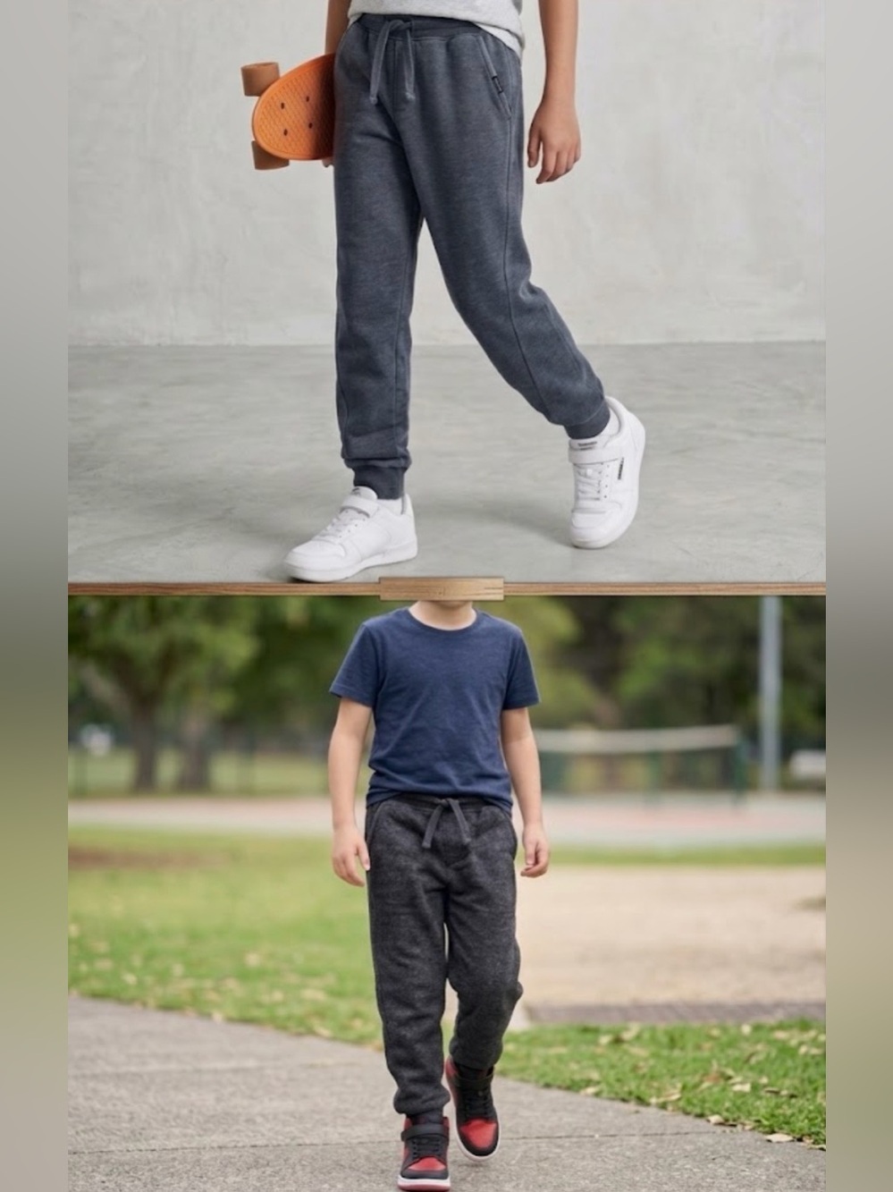 Bundle of 2 Joe's Jeans Kids Dark Charcoal Gray Jogger Sweatpants